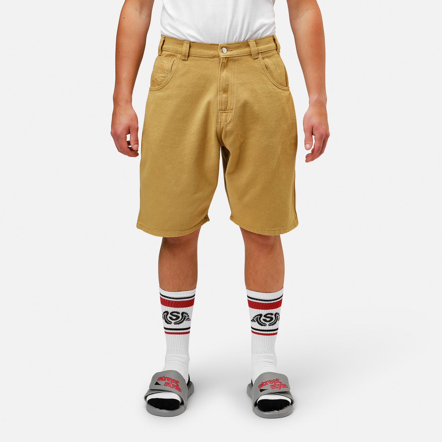 PACOS TACOS BAGGY SHORTS - Khaki