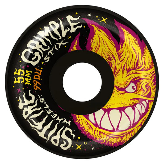 Spitfire Wheels FORMULA FOUR "LOCK INS FULL 99DU"GRIMPLE HEAD 55MM BLACK