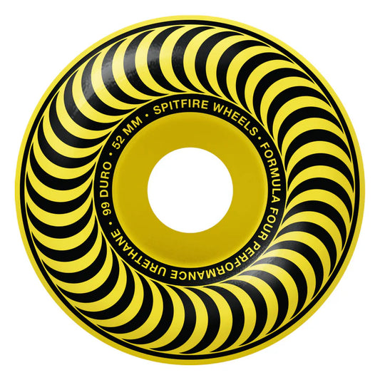 Spitfire Wheels FORMULA FOUR "CLASSICS 99DU" CHROMA YELLOW 52MM