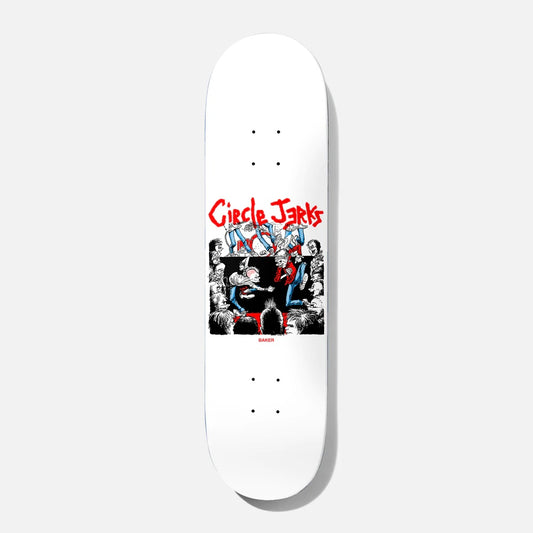 Get ready to shred with the Baker T-Funk "Circle Jerks" 8.25" skateboard deck, where the only thing more rebellious than the graphic is your skate game! This deck features a quirky design that pays homage to the legendary punk band, making it perfect for those who like their tricks with a side of attitude. Crafted from durable 7-ply maple, it’s built to withstand even your wildest antics, whether you're dropping into a bowl or attempting that gnarly trick you definitely saw on YouTube.

With its 8.25" width