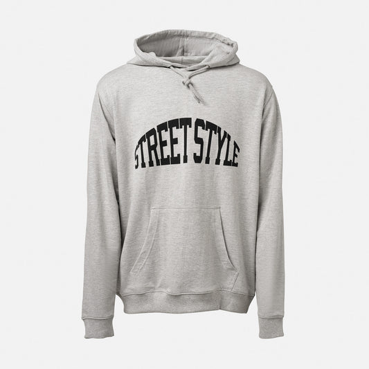 Street Style Varsity Hood Grey Melange