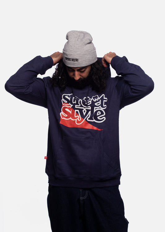 Street Style EYES HOOD - Navy