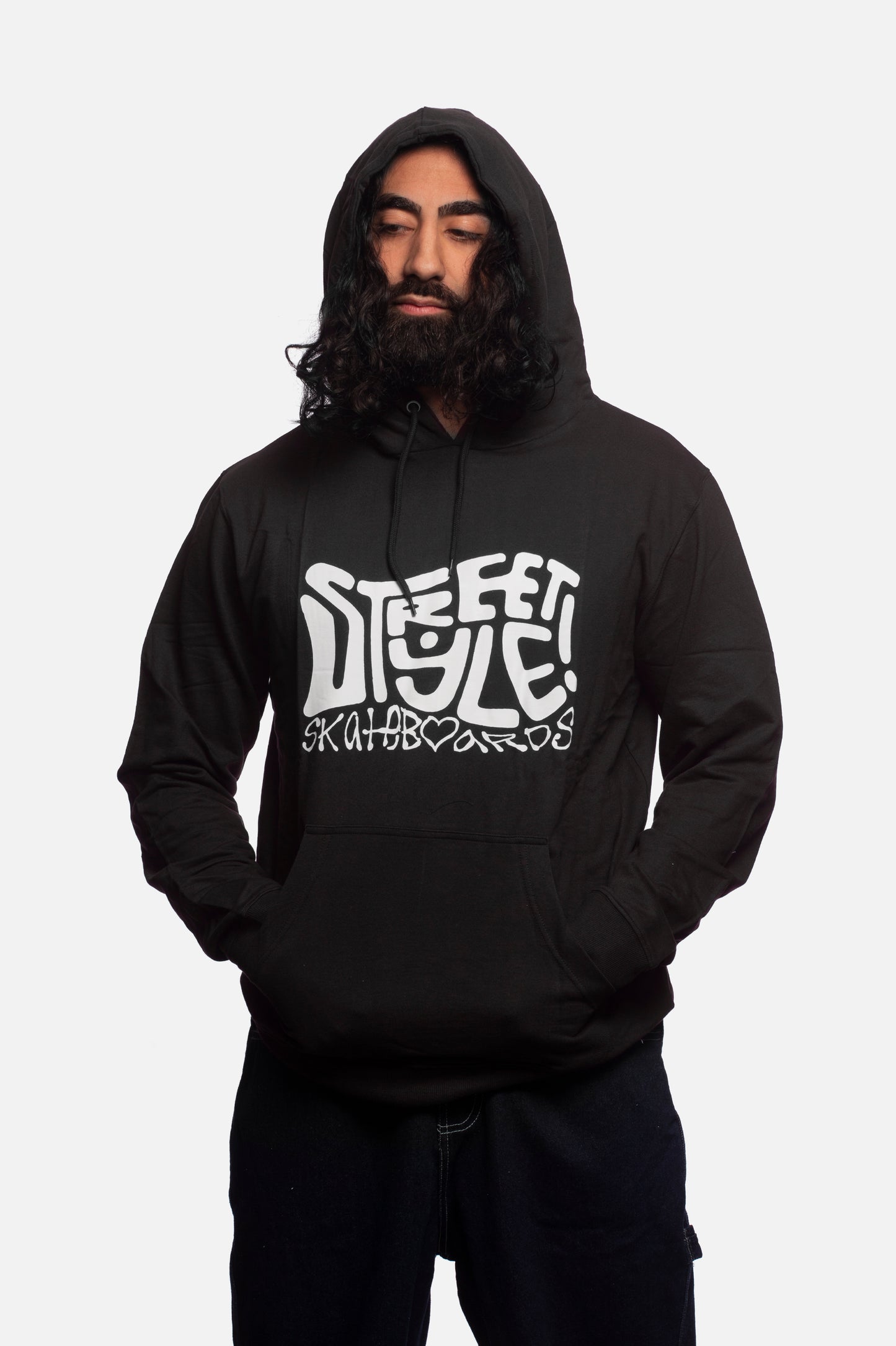 Street Style Hippie Hoodie - Black